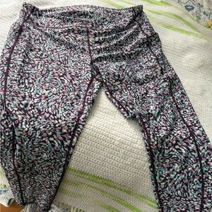 Tek Gear 7/8 Leggings Purple and Teal NWOT